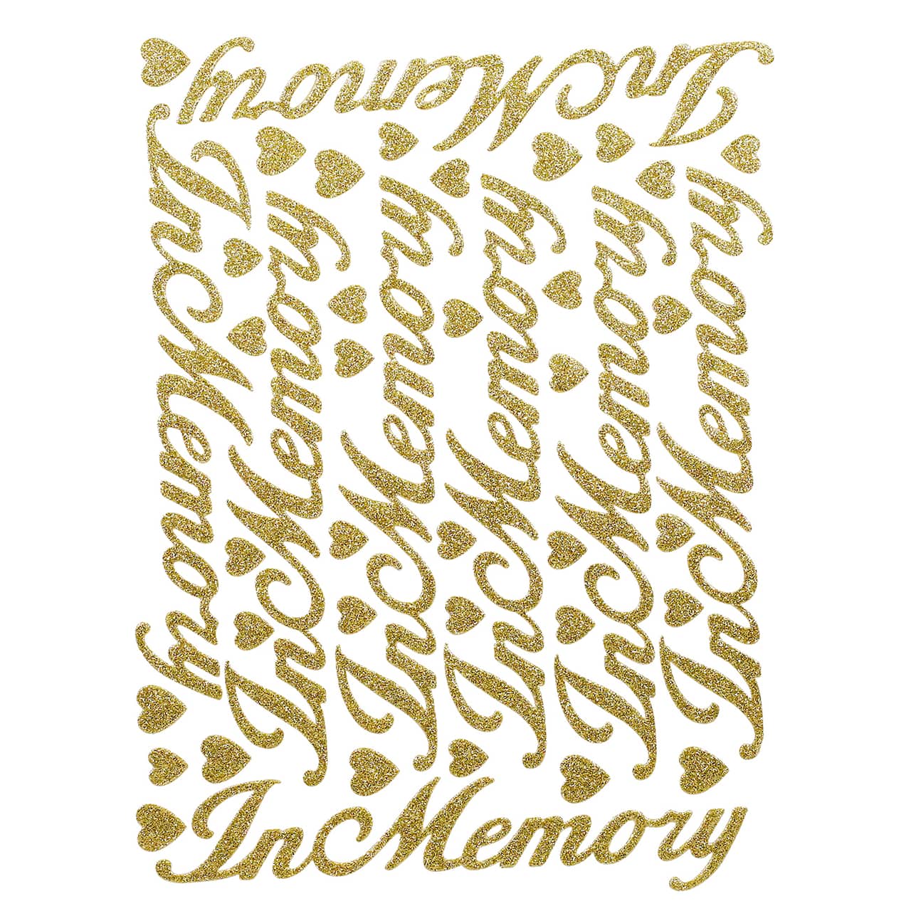 JAM Paper In Memory Gold Script Floral Adhesive